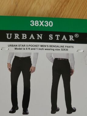Urban Star Pants ~ 38x30 ~ Blk
